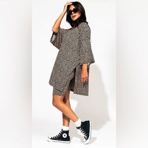 Dressed in Lala malone ribbed biker set in baby leopard, 2X